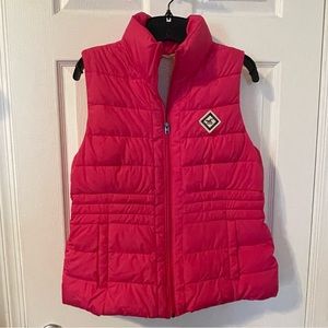 NWOT Hollister Pink Puffer Sherpa Vest